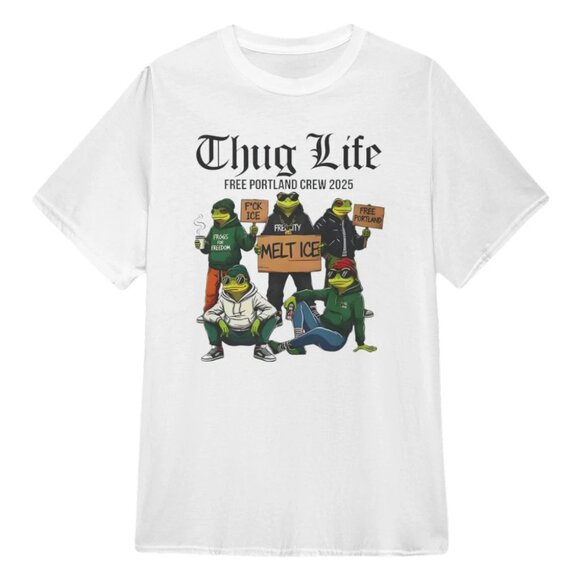 Portland Frog Thug Life Shirt 141 - Picture 1 of 5